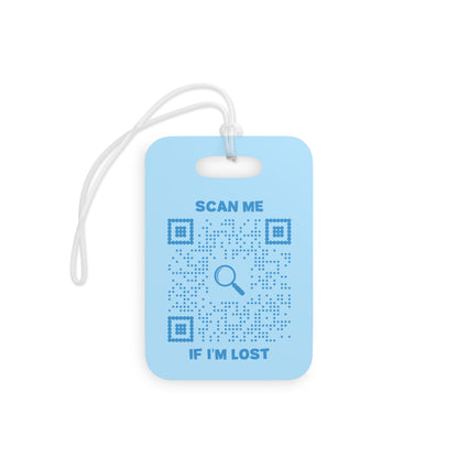 Lost & Found – Luggage Tag – Plane Design - Blue – Scan Me If I'm Lost