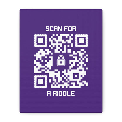 Hidden – Canvas – Purple – Scan for a Riddle