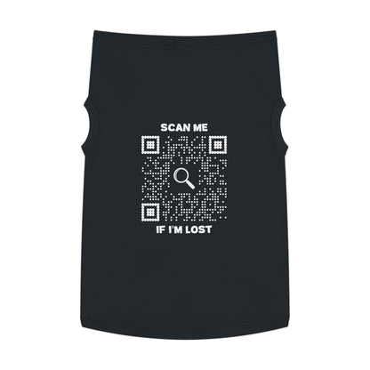 Pet Collection – Pet Tank Top – Black – Scan Me If I'm Lost