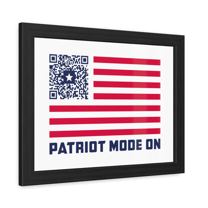 Patriot – Framed Poster – White – Patriot Mode On
