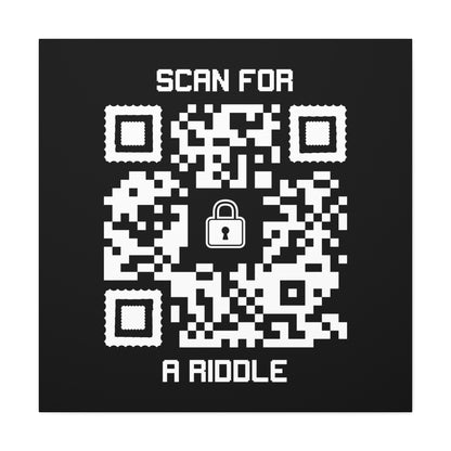 Hidden – Canvas – Black – Scan for a Riddle
