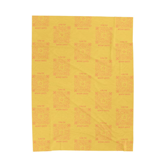 Inspiration – Blanket – Yellow – Scan for Wisdom Quotes