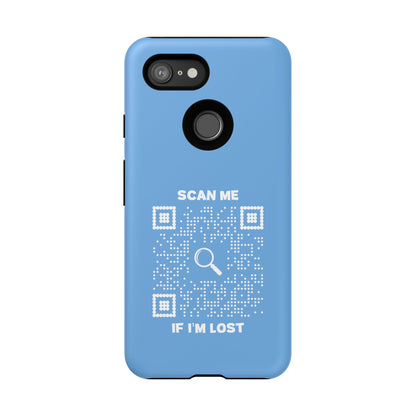 Lost & Found – Phone Case – Blue – Scan Me If I'm Lost