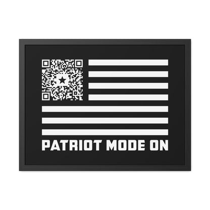 Patriot – Framed Poster – Black – Patriot Mode On