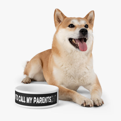 Pet Collection – Bowl – Black – Scan to Call My Parents