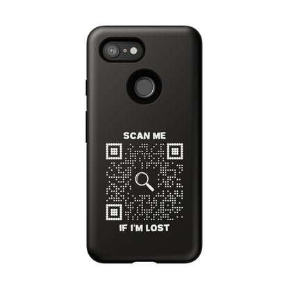 Lost & Found – Phone Case – Black – Scan Me If I'm Lost