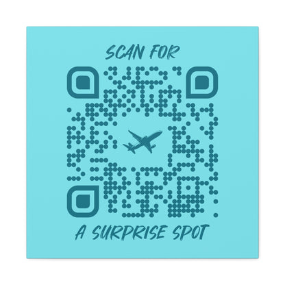 Travel – Canvas – Blue – Scan for a Surprise Spot