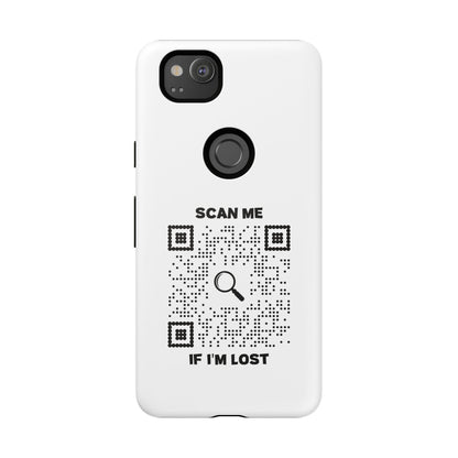 Lost & Found – Phone Case – White – Scan Me If I'm Lost