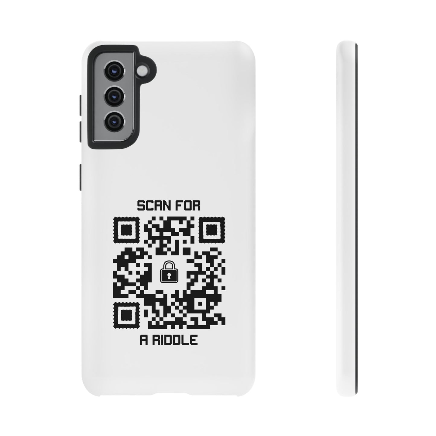 Hidden – Tough Case – White – Scan for a Riddle