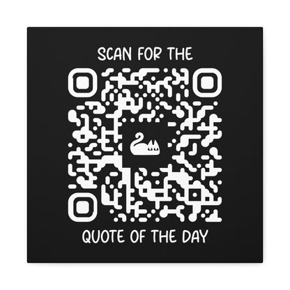 Home & Cozy – Canvas – Black – Scan for the Quote of the Day