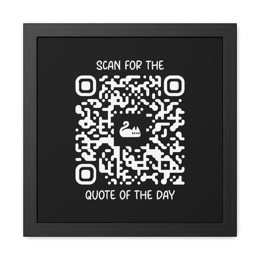 Home & Cozy – Framed Poster – Black – Scan for the Quote of the Day
