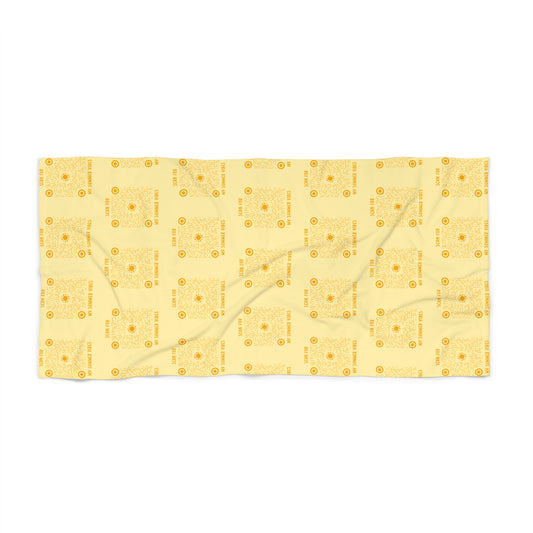 Summer – Beach Towel – Yellow – Scan for My Summer Vibes