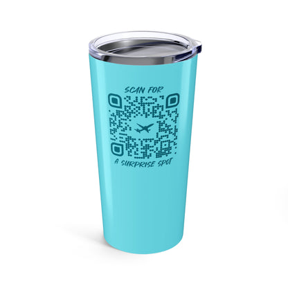 Travel – Tumbler – Blue – Scan for a Surprise Spot