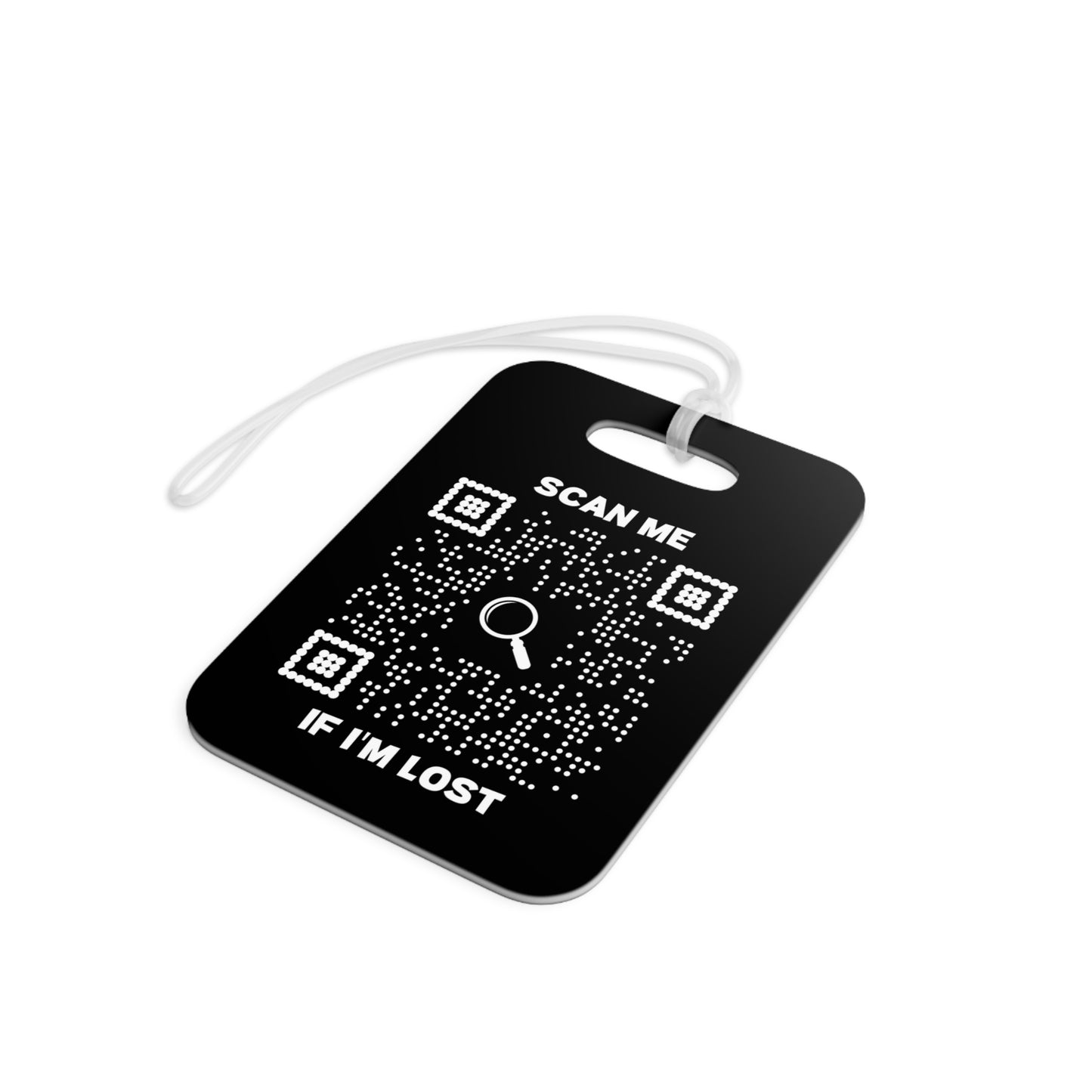 Lost & Found – Luggage Tag – Black – Scan Me If I'm Lost