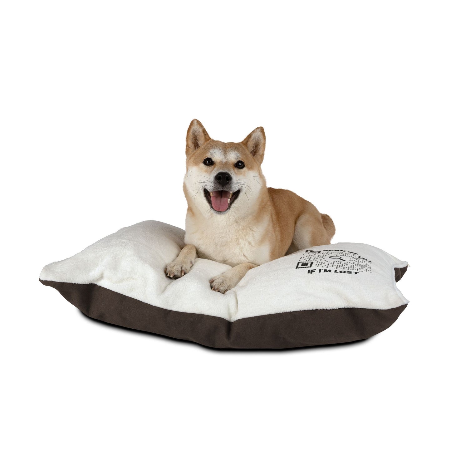Pet Collection – Pet Bed – White – Scan Me If I'm Lost