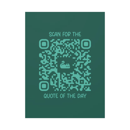 Home & Cozy – Canvas – Green – Scan for the Quote of the Day