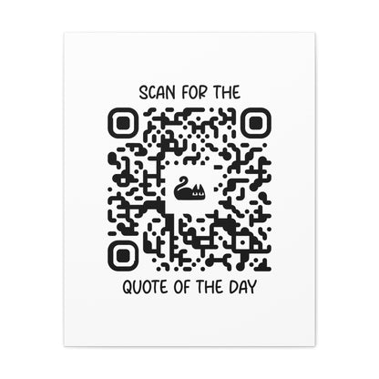 Home & Cozy – Canvas – White – Scan for the Quote of the Day