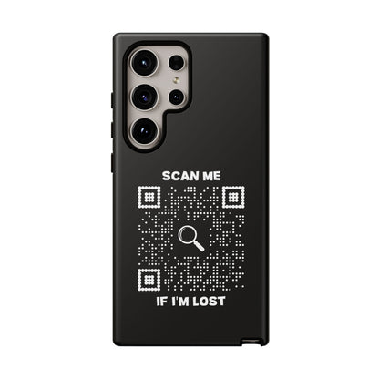 Lost & Found – Phone Case – Black – Scan Me If I'm Lost