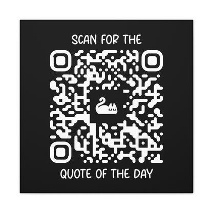 Home & Cozy – Canvas – Black – Scan for the Quote of the Day
