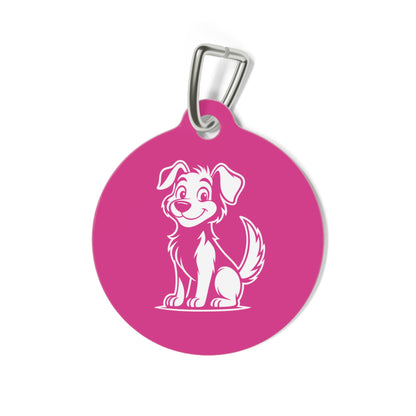 Pet Collection – Dog Tag – Fuchsia – Scan Me If I'm Lost