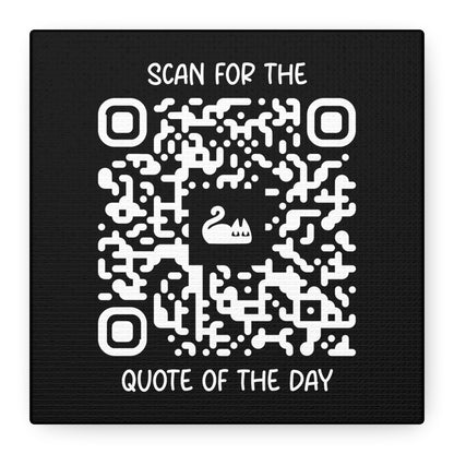 Home & Cozy – Canvas – Black – Scan for the Quote of the Day