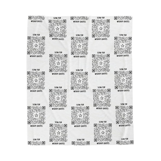 Inspiration – Blanket – White – Scan for Wisdom Quotes