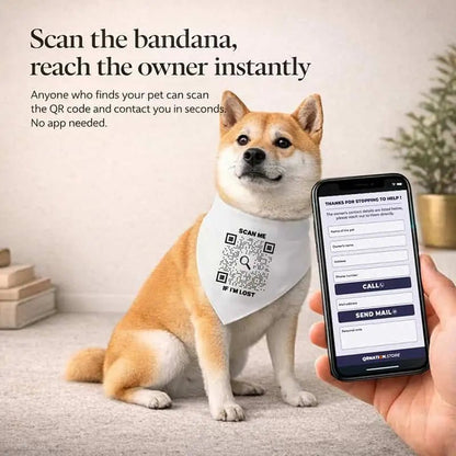 Bandana Collar – Scan Me If I'm Lost - QR NATION