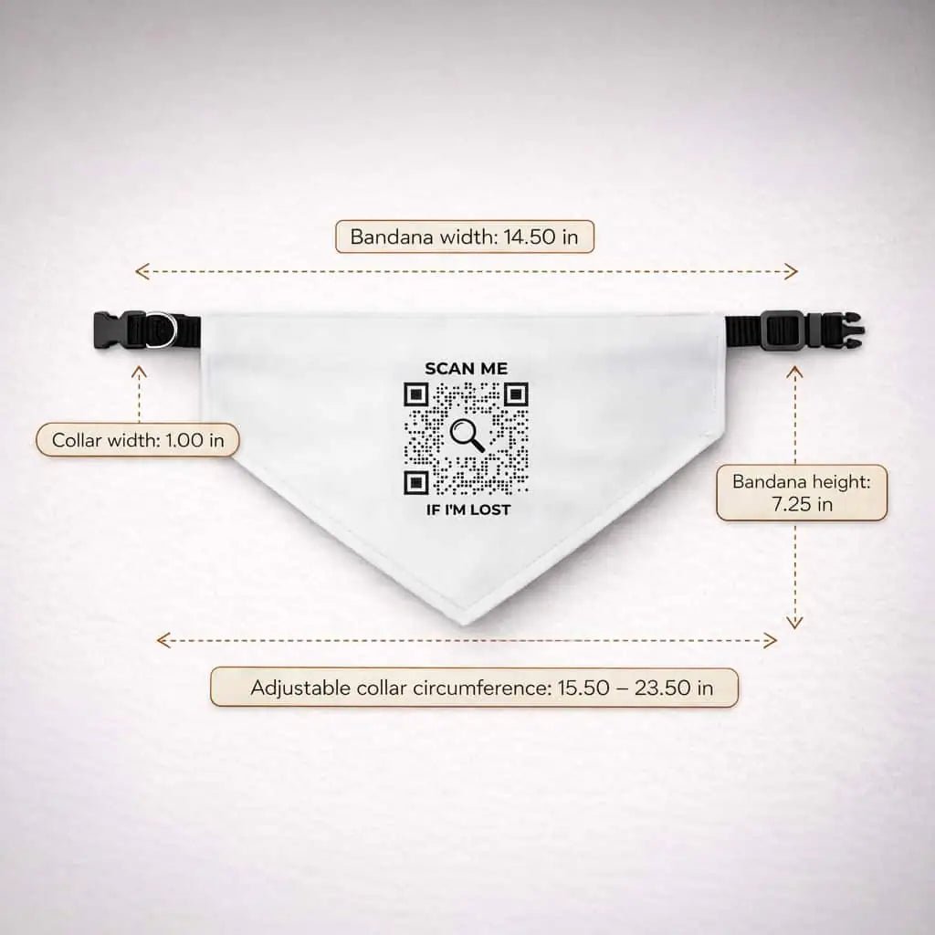 Bandana Collar – Scan Me If I'm Lost - QR NATION
