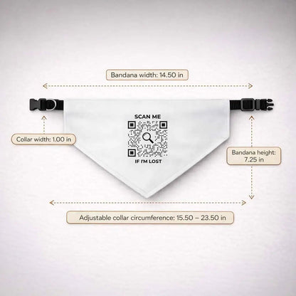 Bandana Collar – Scan Me If I'm Lost - QR NATION