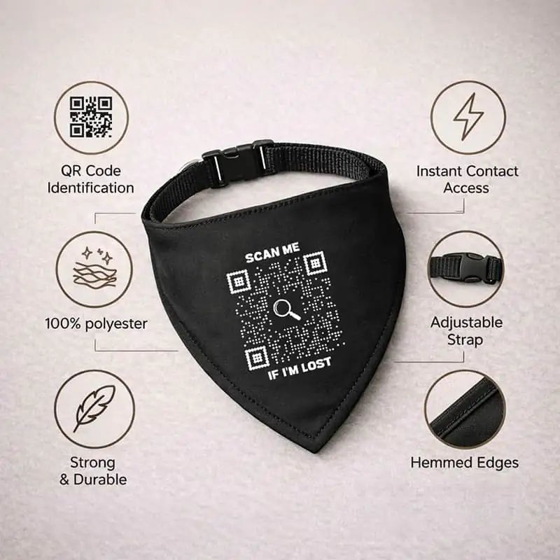 Bandana Collar – Scan Me If I'm Lost - QR NATION