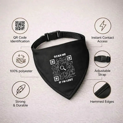 Bandana Collar – Scan Me If I'm Lost - QR NATION