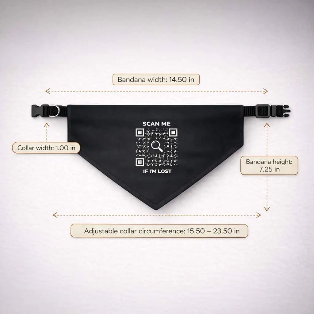 Bandana Collar – Scan Me If I'm Lost - QR NATION