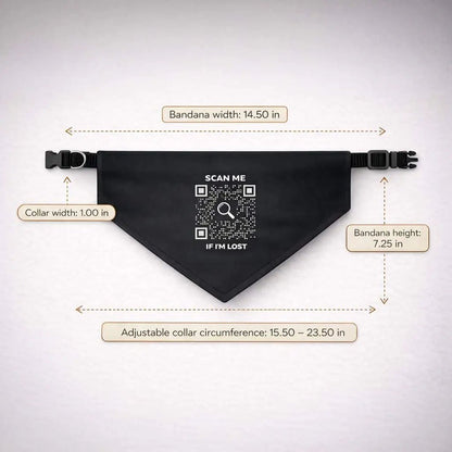 Bandana Collar – Scan Me If I'm Lost - QR NATION