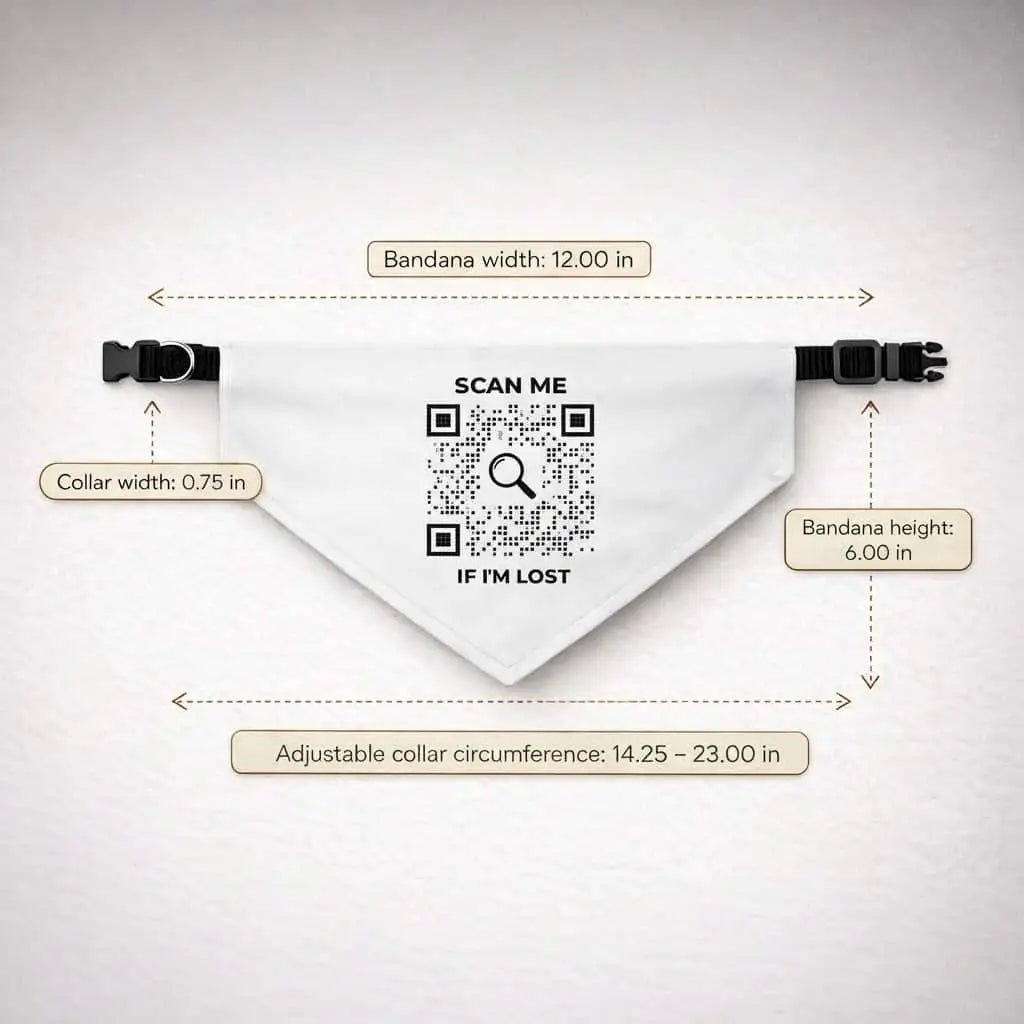 Bandana Collar – Scan Me If I'm Lost - QR NATION