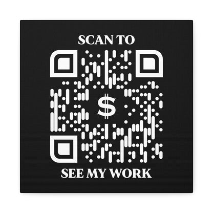 Business & Networking – Canvas – Black – Scan to See My Work - QR NATION