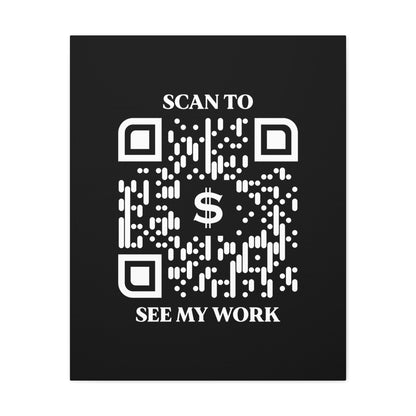 Business & Networking – Canvas – Black – Scan to See My Work - QR NATION