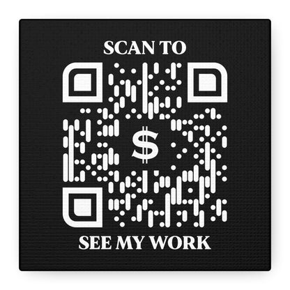 Business & Networking – Canvas – Black – Scan to See My Work - QR NATION