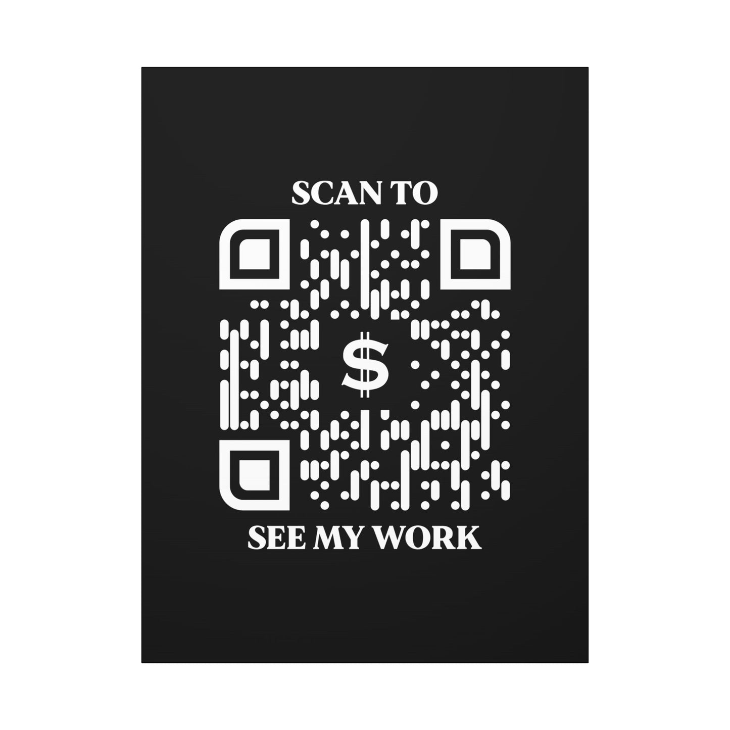Business & Networking – Canvas – Black – Scan to See My Work - QR NATION