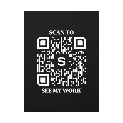 Business & Networking – Canvas – Black – Scan to See My Work - QR NATION
