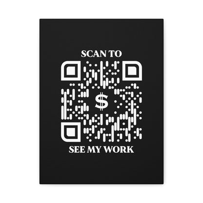Business & Networking – Canvas – Black – Scan to See My Work - QR NATION