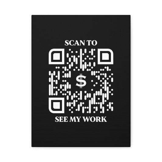 Business & Networking – Canvas – Black – Scan to See My Work - QR NATION