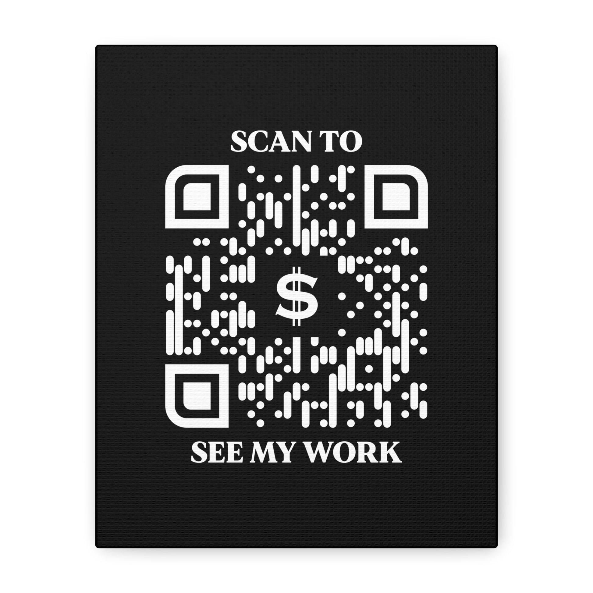 Business & Networking – Canvas – Black – Scan to See My Work - QR NATION
