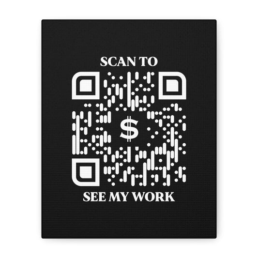 Business & Networking – Canvas – Black – Scan to See My Work - QR NATION