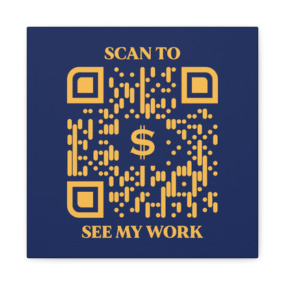 Business & Networking – Canvas – Navy – Scan to See My Work - QR NATION