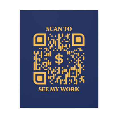 Business & Networking – Canvas – Navy – Scan to See My Work - QR NATION