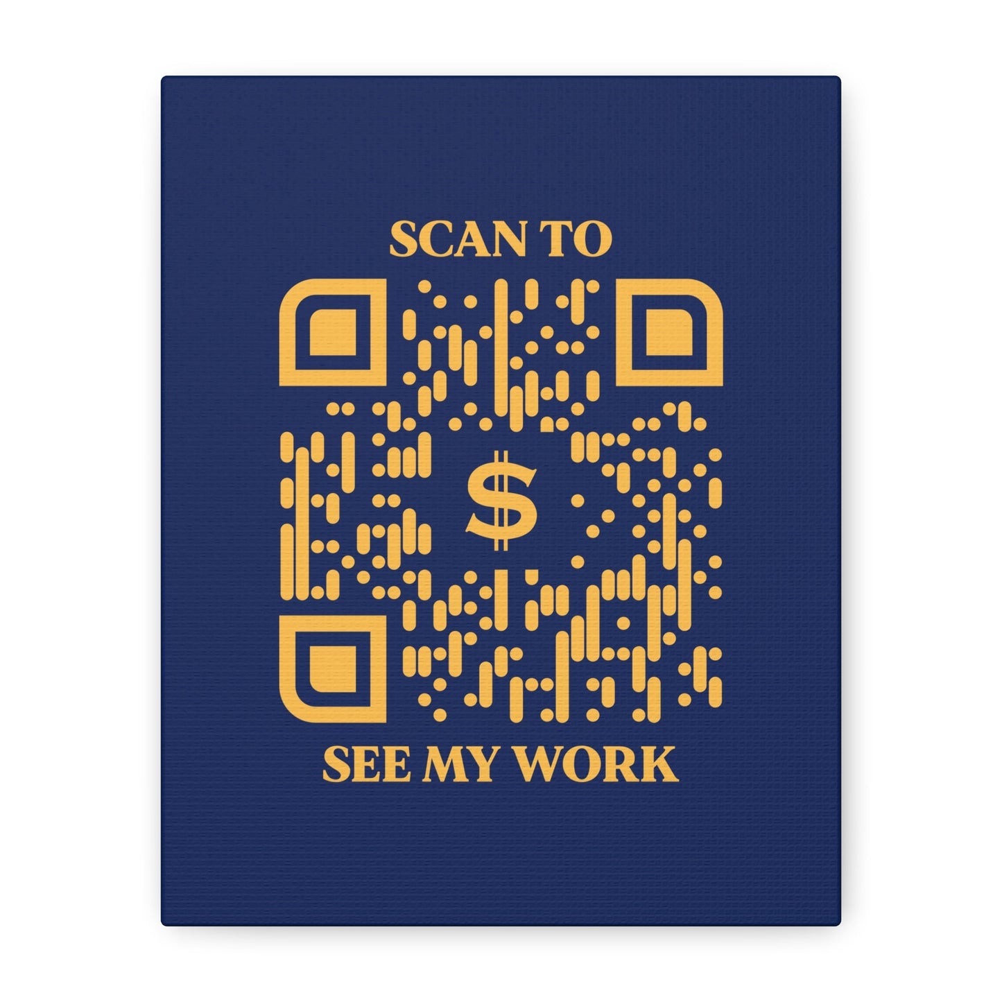 Business & Networking – Canvas – Navy – Scan to See My Work - QR NATION