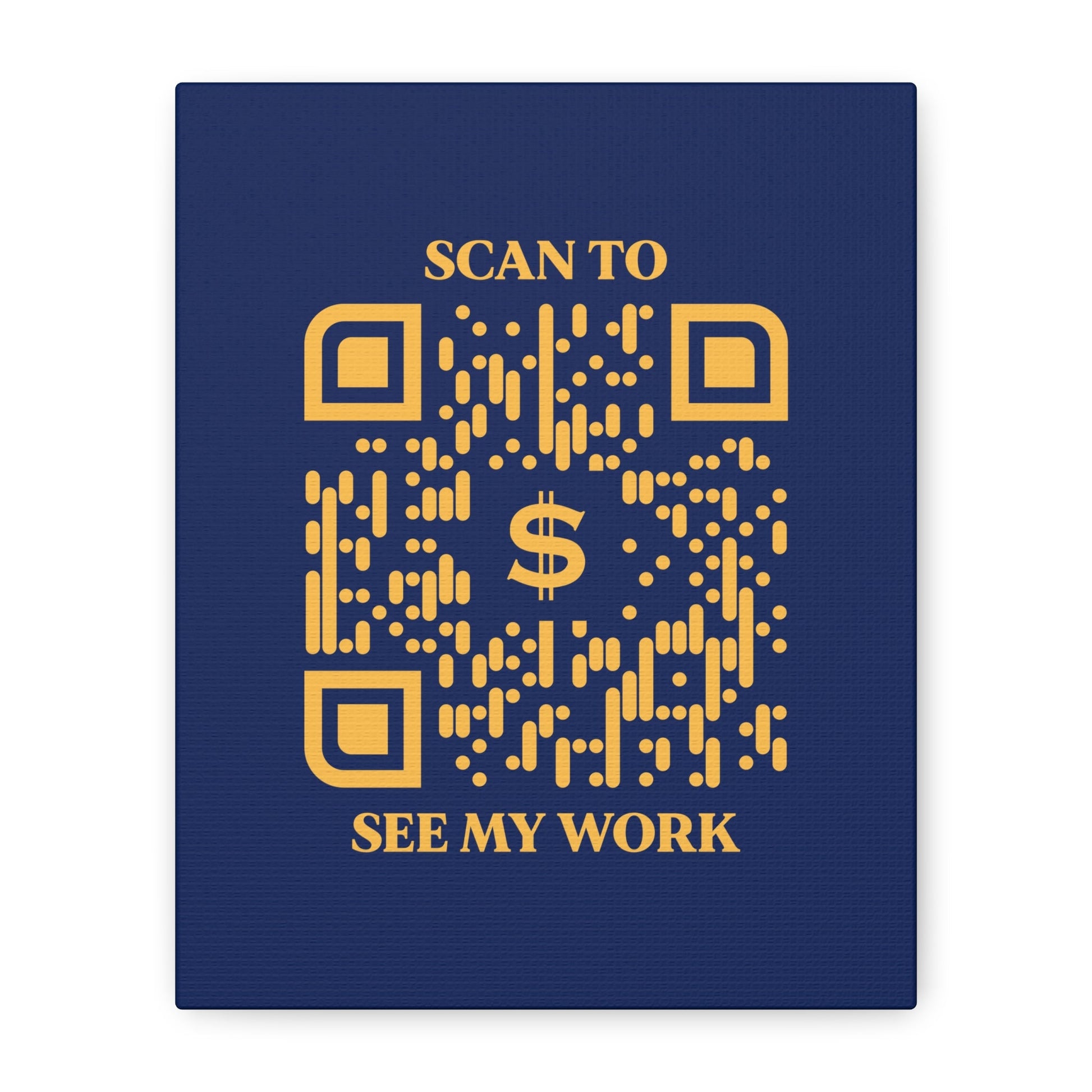 Business & Networking – Canvas – Navy – Scan to See My Work - QR NATION