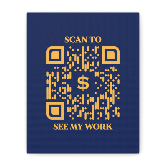 Business & Networking – Canvas – Navy – Scan to See My Work - QR NATION