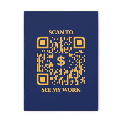 Business & Networking – Canvas – Navy – Scan to See My Work - QR NATION