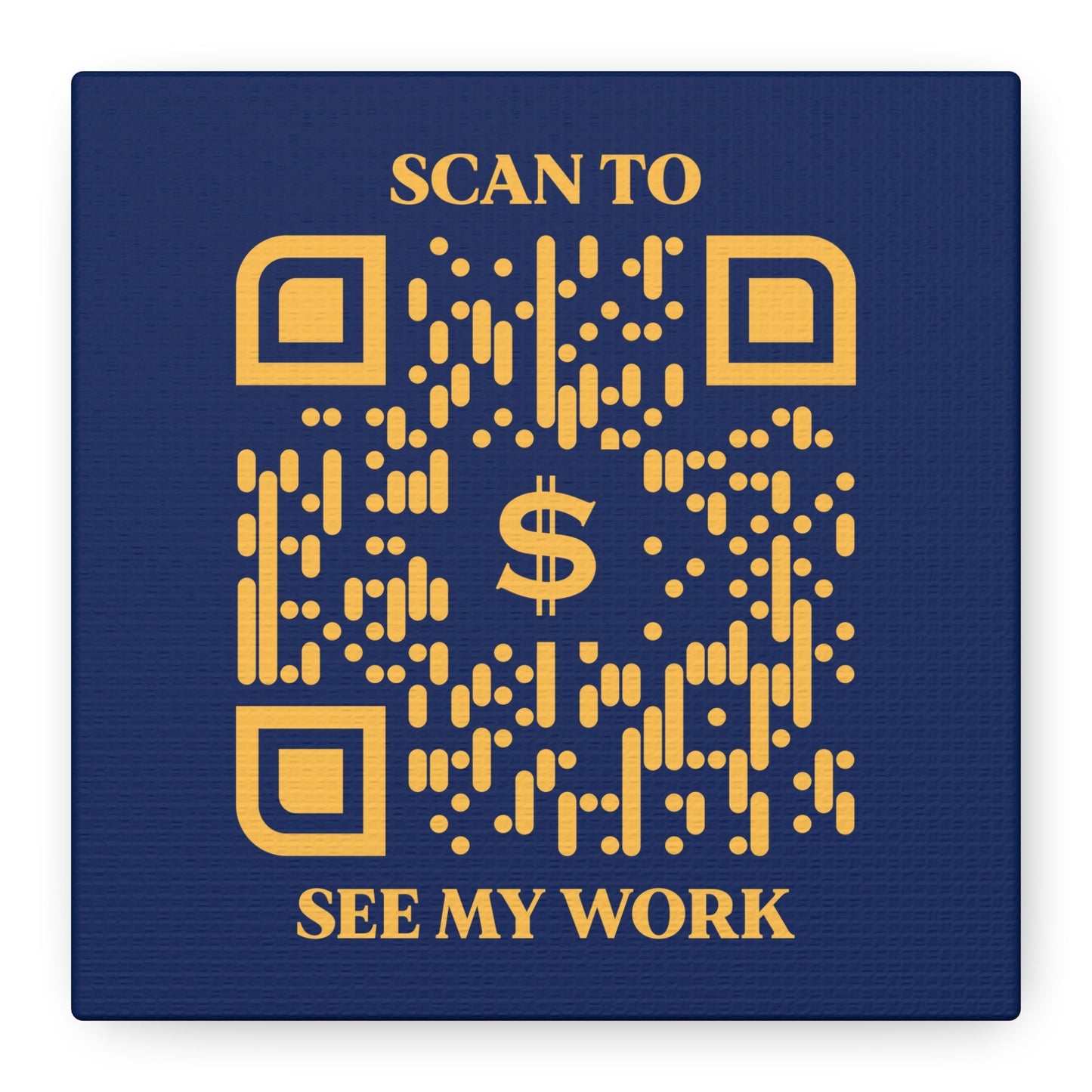 Business & Networking – Canvas – Navy – Scan to See My Work - QR NATION